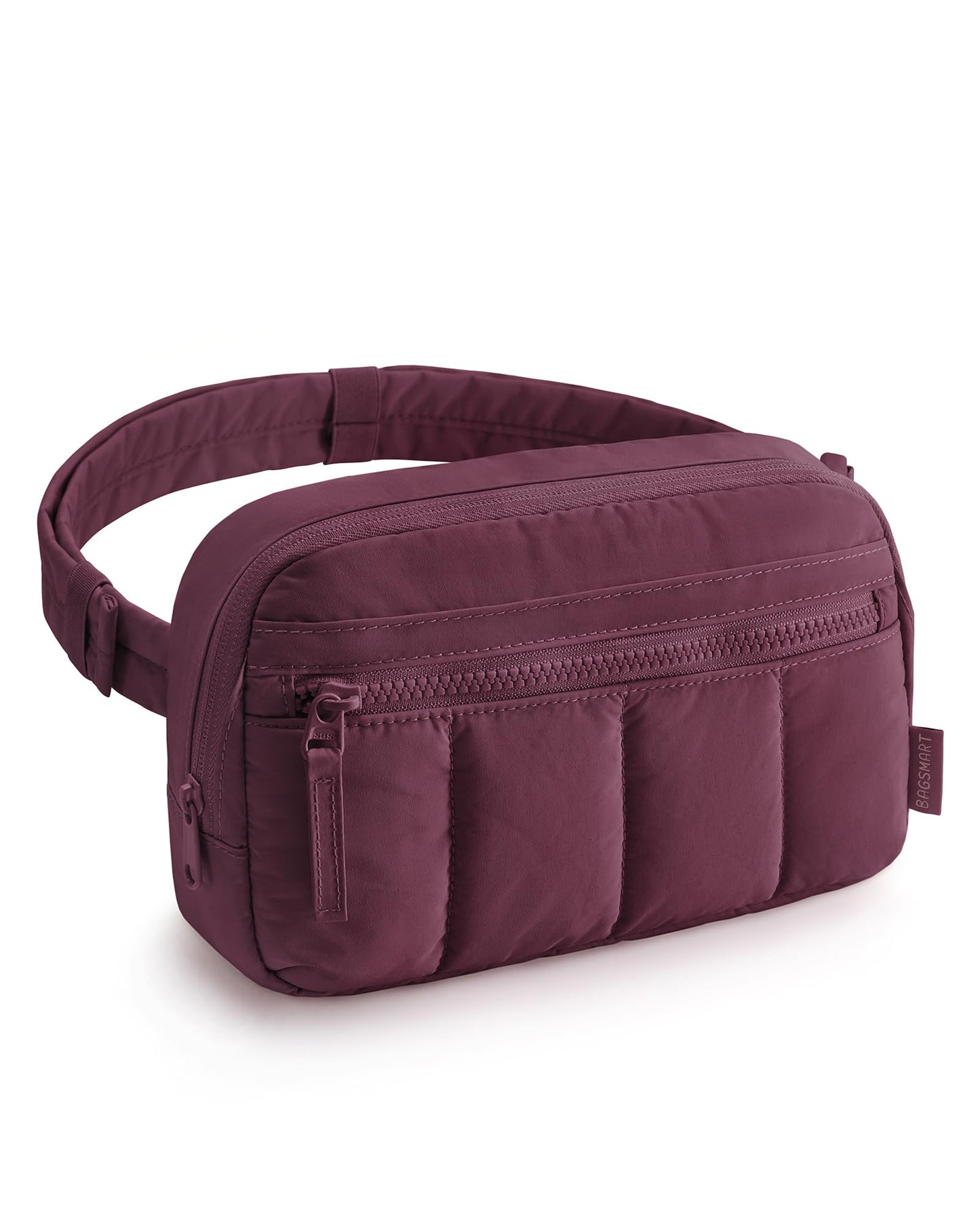 HOTBAGSMART Fanny Packs for Women Cross Body, Quilted Puffy Belt Bag with Pockets, Fashion Waist Packs for Traveling Hiking Black