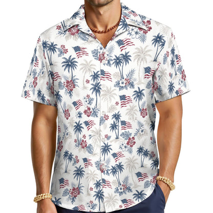 HOT250Th Anniversary USA Hawaiian Shirt for Men, 1776-2026 Patriotic Short Sleeve Shirt, Independence Day Gifts