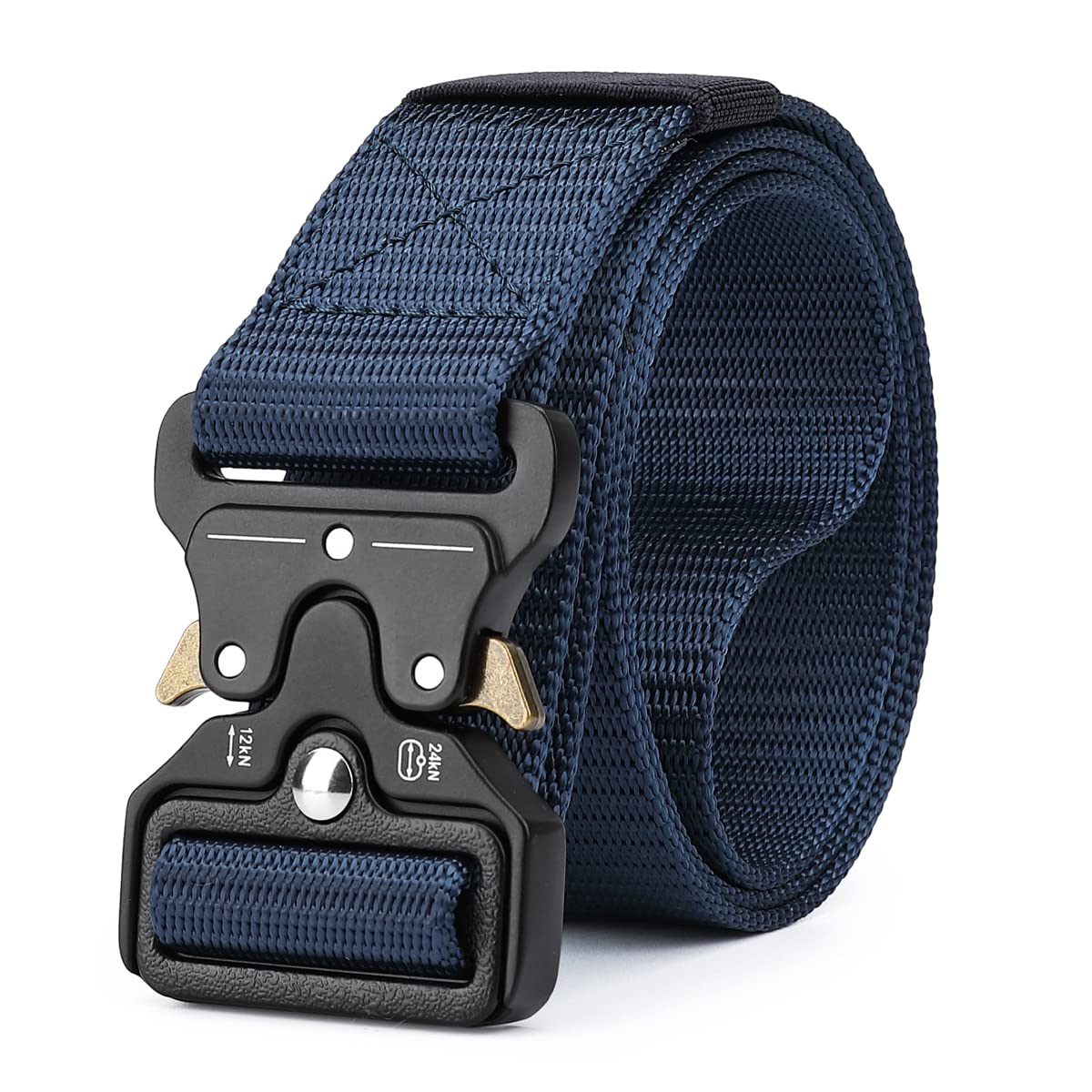 HOTMOZETO Tactical Belts for Men Military Style Work Hiking Riggers Web Gun Belt with Heavy Duty Quick Release Metal Buckle
