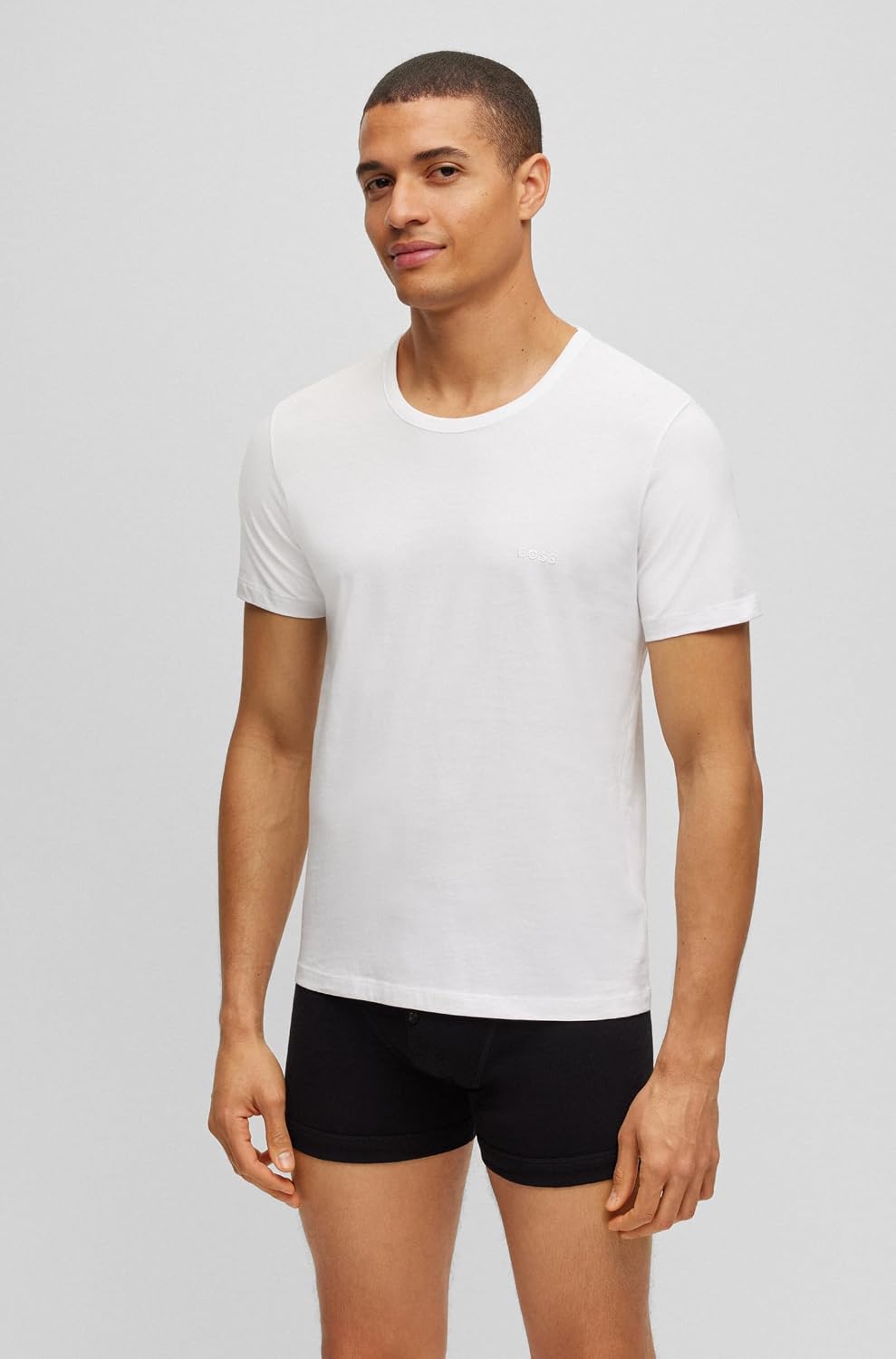 HOTBOSS Men's Logo Embroidered Cotton Tee 3 Pack