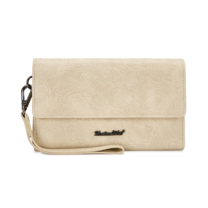 HOTMontana West Women Wallet Trifold Large Capacity Phone Wristlet Travel Credit Card Cash Wallets with Coin Purse and Wrist Strap