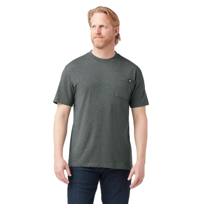 HOTDickies Men's Heavyweight Heathered Short Sleeve Pocket T-Shirt