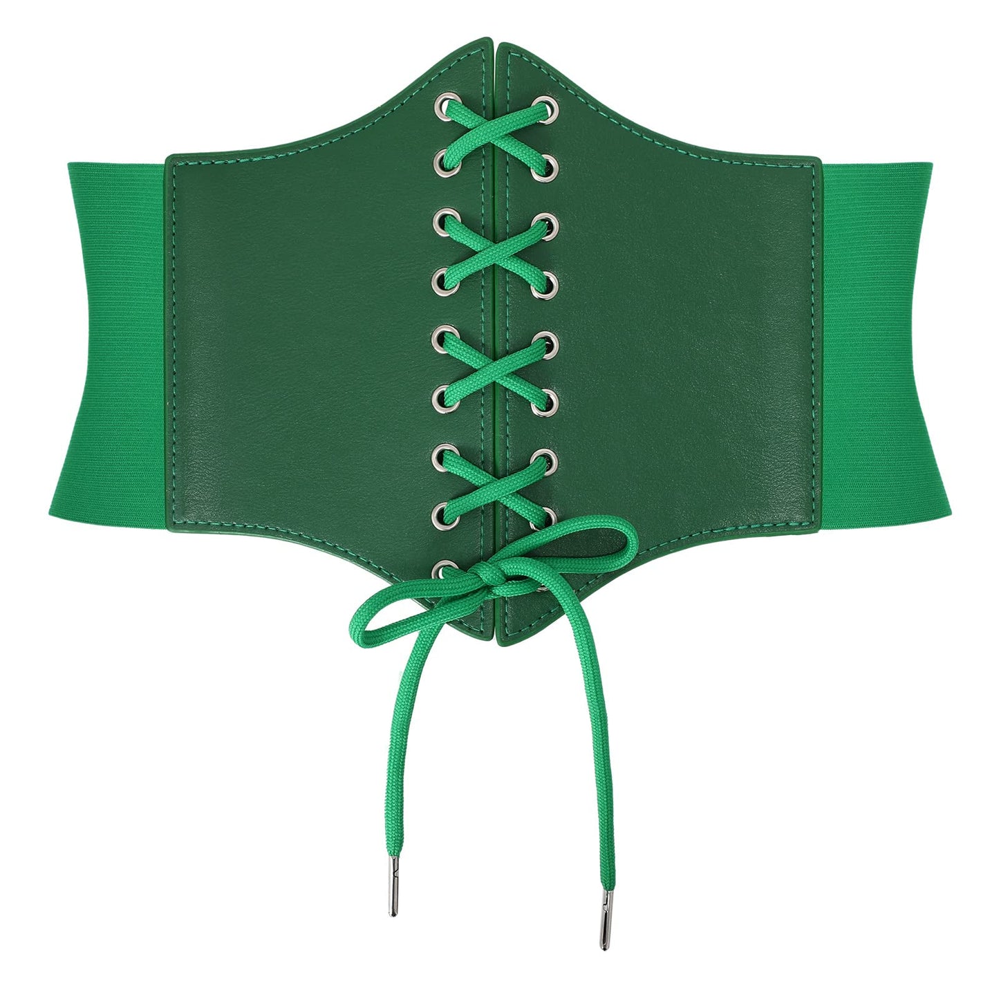 HOTJASGOOD Women’s Elastic Costume Waist Belt Lace-up Tied Waspie Corset Belts for Women