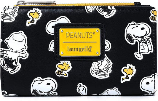 HOTLoungefly Peanuts Snoopy and Woodstock All Over Print Wallet