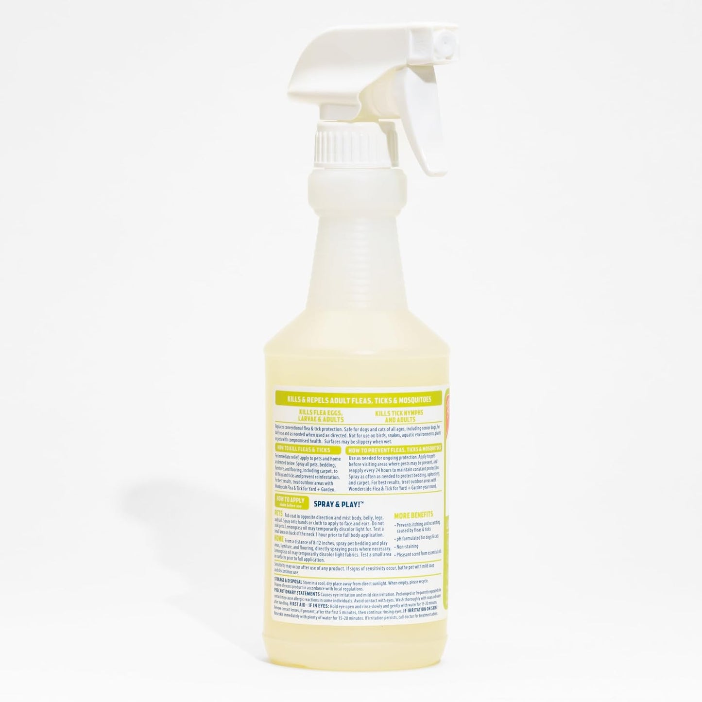 HOTWondercide - Flea, Tick & Mosquito Spray for Pets and Home with Natural Essential Oils - Killer, Control, Prevention, Treatment - Lemongrass 16 oz