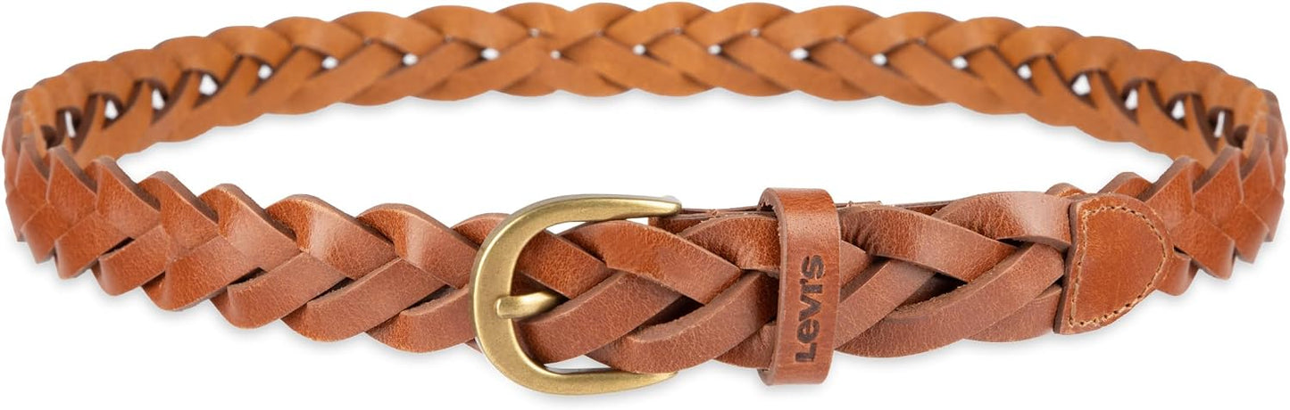 HOTLevi's Women's Fully Adjustable Casual Leather Braided Belt for Jeans and Dresses