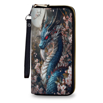 HOTWomen's Wallet Leather Credit Card Holder with RFID Blocking Cool Rooster Clutch Travel Purse Large Capacity with Zip and Wristlet