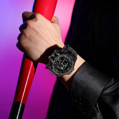 HOTFANMIS Mens Military Multifunction Digital LED Watch Electronic Waterproof Alarm Quartz Sports Watch