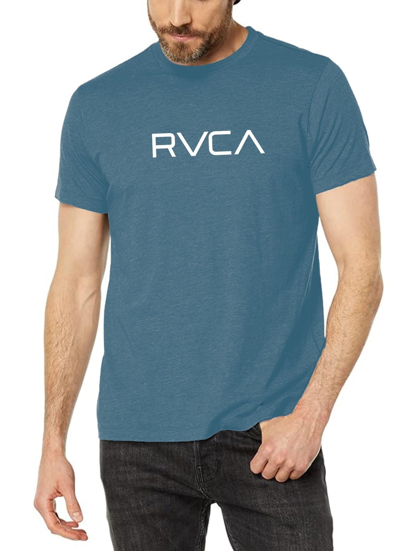 HOTRVCA Mens Short Sleeve Lightweight Lounge Crew Tee Loungewear Crew Neck