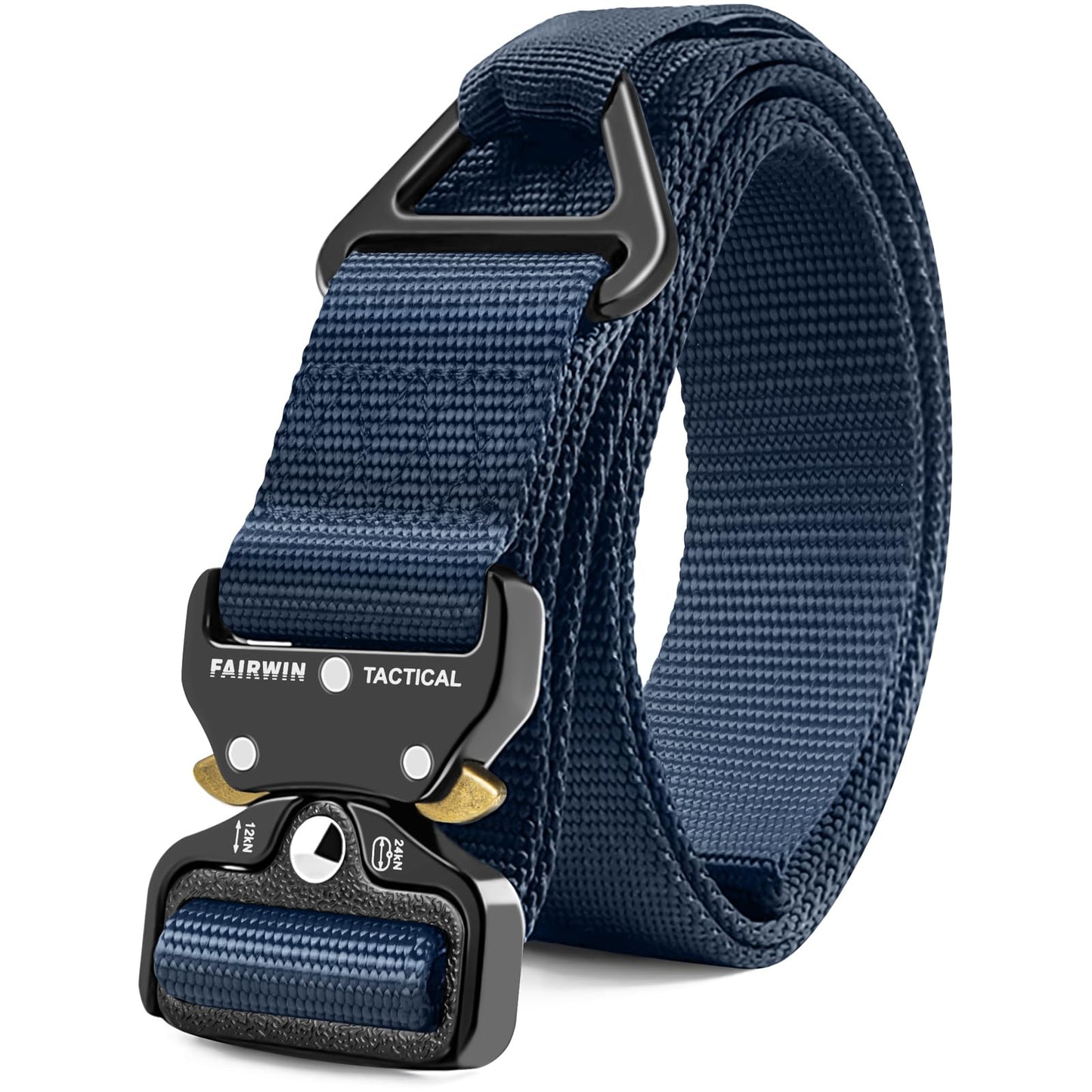 HOTFAIRWIN Men's Tactical Belt, Rigger Belt, Utility Nylon Web Waist Work Belt for Men with V-ring Quick-Release Buckle
