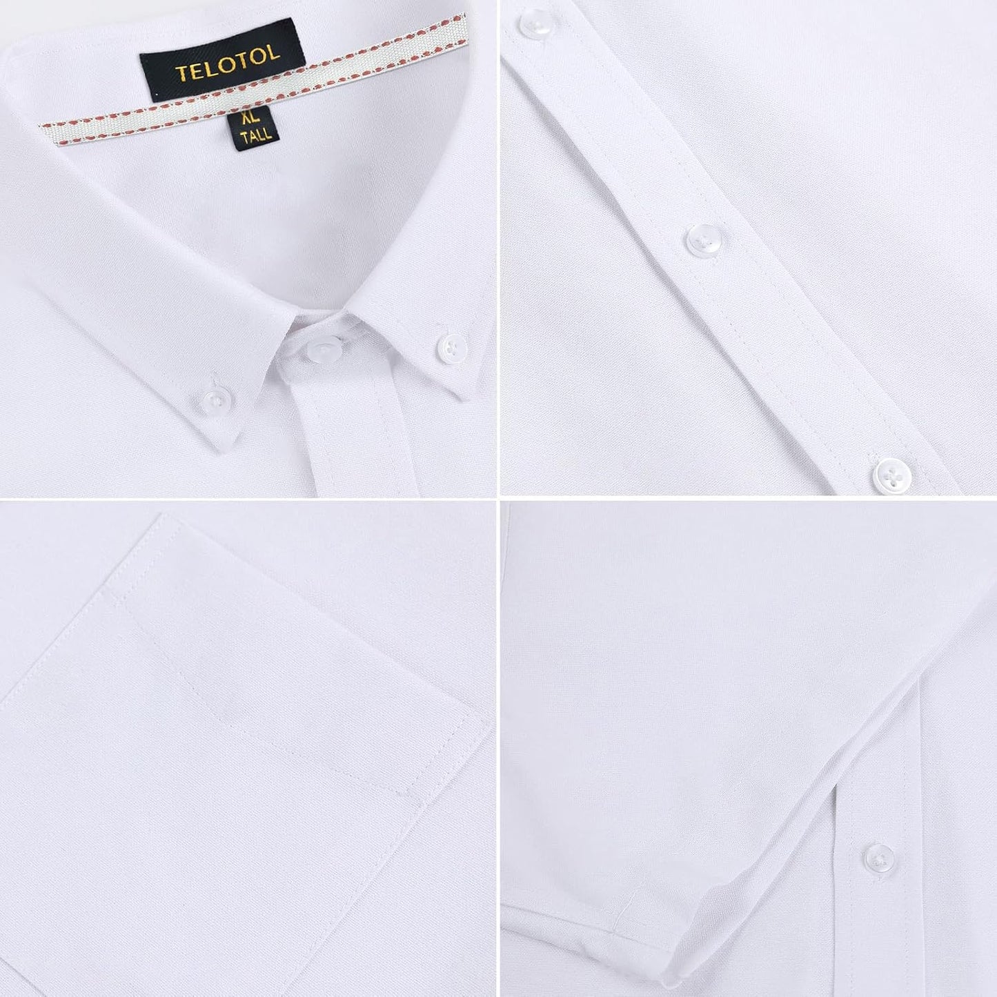 HOTMen's Oxford Dress Shirt Short Sleeve Button Down Shirts Business Casual with Chest Pocket for Gifts