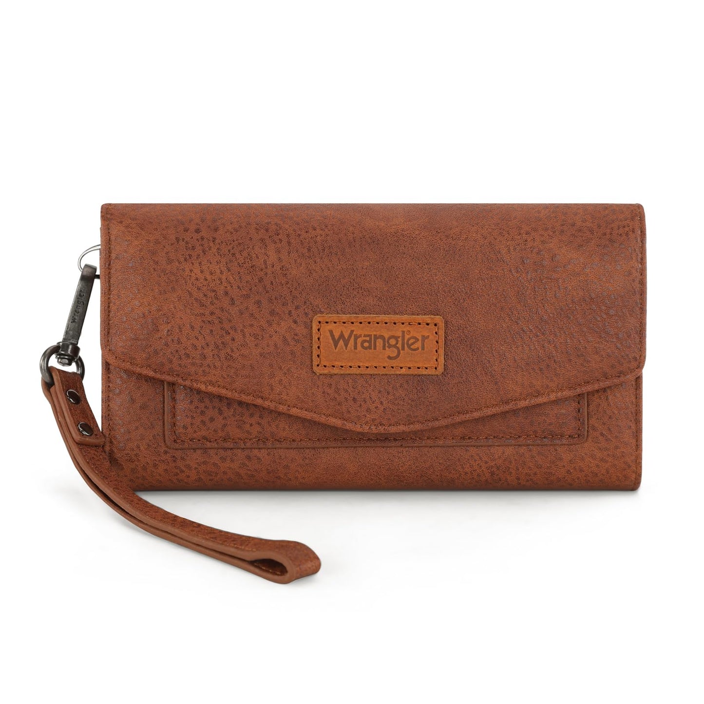 HOTMontana West X Wrangler Women's Wallets Large Wristlet for Woman Ladies Female Trifold Cash Wallet with Wrist Strap and Rfid Lining