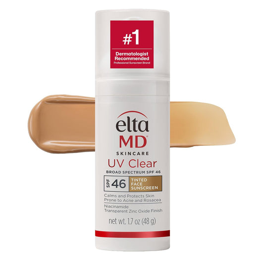 HOTEltaMD UV Clear Face Sunscreen SPF, Oil-Free Sunscreen with Zinc Oxide, Dermatologist Recommended