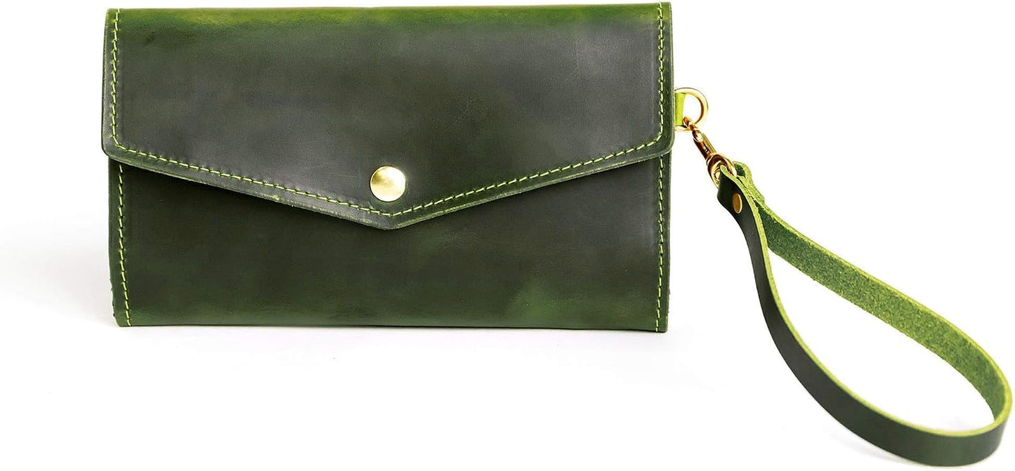 HOTWomen's Leather Clutch Wallet, Trifold Women's Wallet, Leather Wallet Women, Handbag For Women
