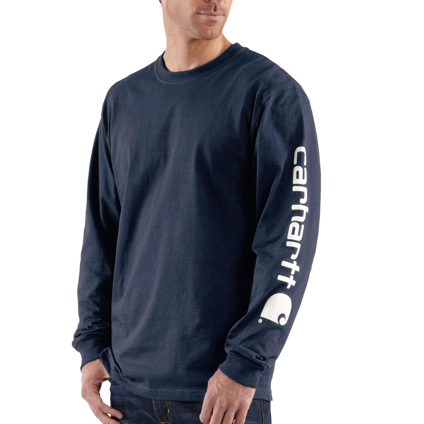 HOTCarhartt Men's Dearborn Loose Long-Sleeve Logo T-Shirt Closeout