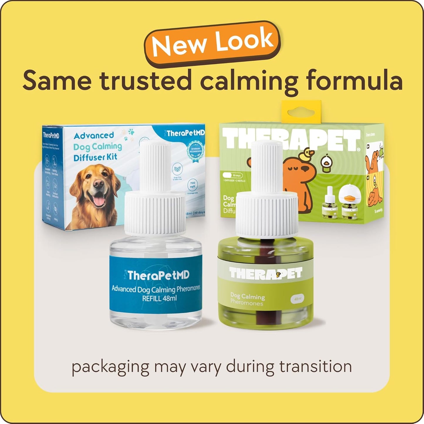 HOTTheraPetMD 60-Day Dog Calming Diffuser Kit - Dog Pheromone Diffuser for Stress, Destructive Behavior, Pee Accidents, Separation Anxiety, Barking, Aggression & Chewing - 60-Day Refills Included