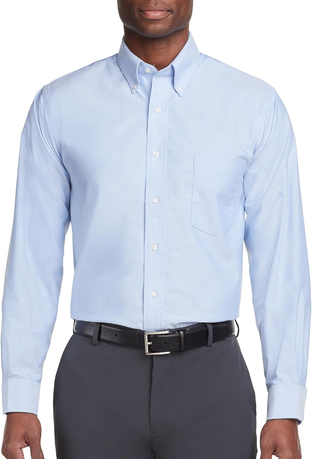 HOTVan Heusen Men's Regular Fit Oxford Solid Buttondown Collar Dress Shirt