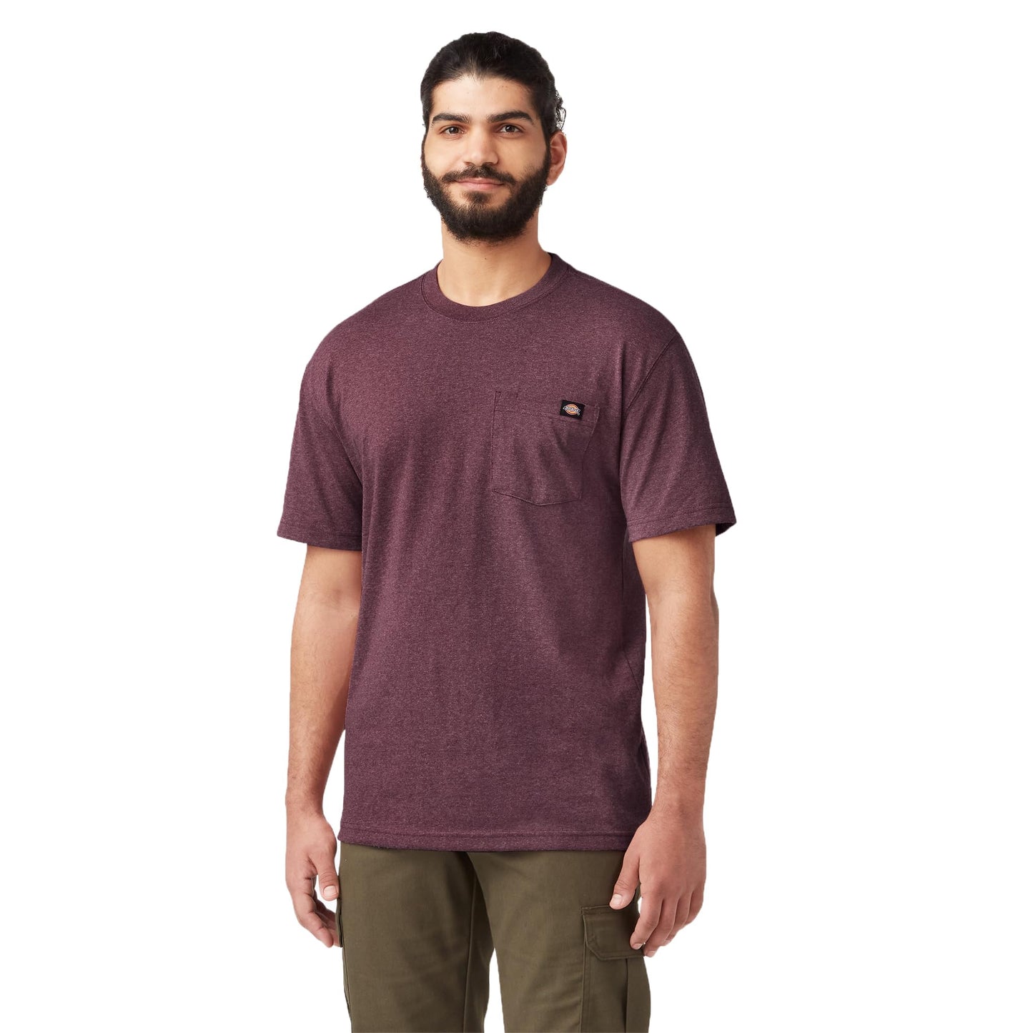 HOTDickies Men's Heavyweight Heathered Short Sleeve Pocket T-Shirt