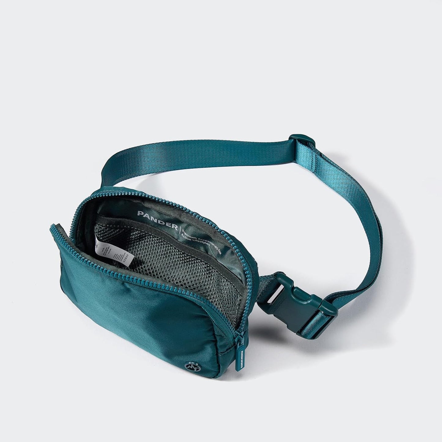 HOTPander Two Way Zipper Fanny Pack Nylon Everywhere Belt Bag for Women, Water Repellent Waist Packs, Crossbody Bags with Adjustable Strap (Teal Blue).