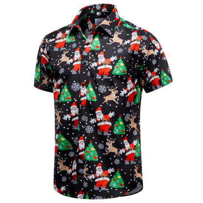 HOTEUOW Men's Hawaiian Shirt Short Sleeve Printed Button Down Beach Shirts
