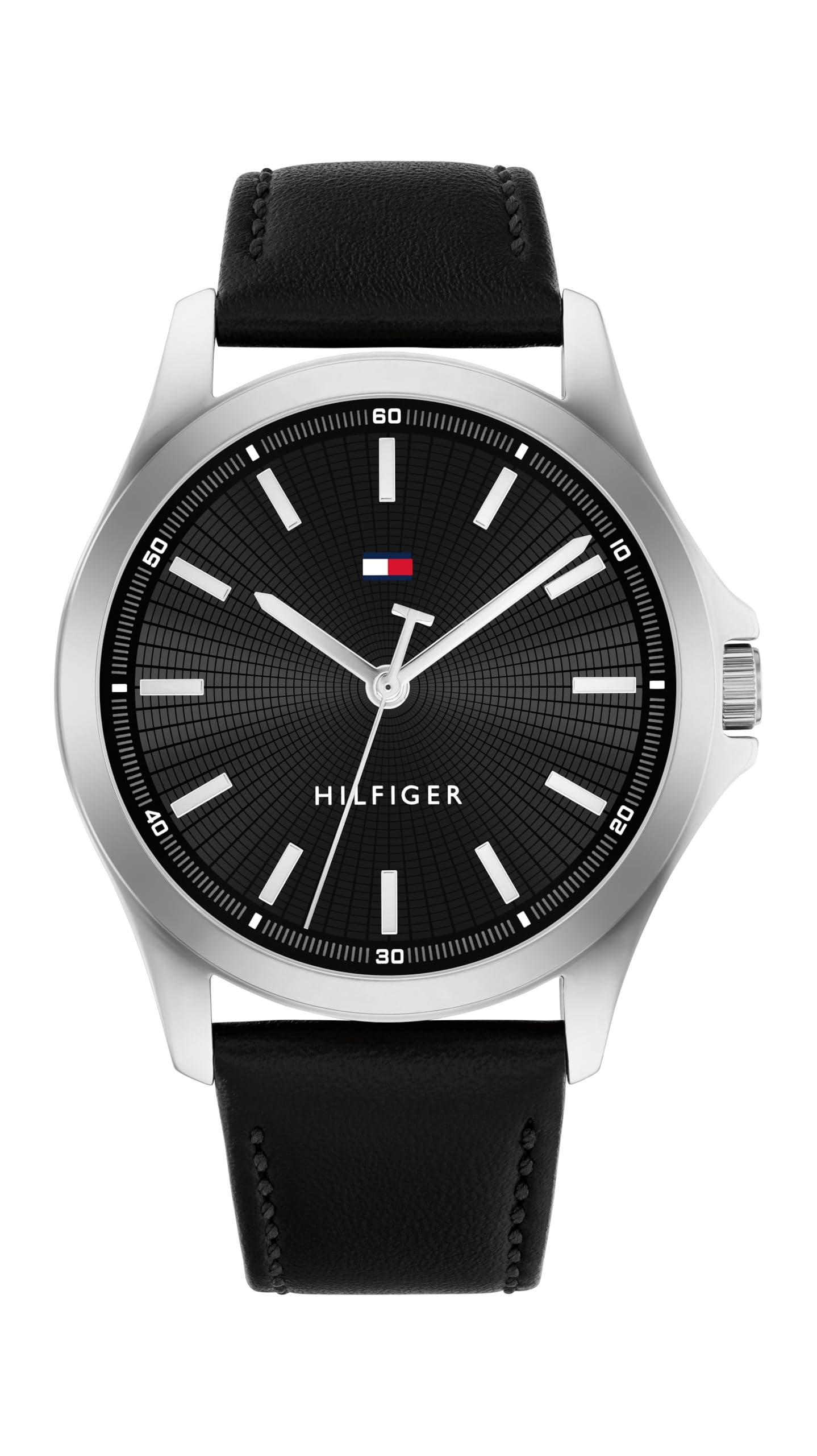 HOTTommy Hilfiger Men's 3-Hand Quartz Watch – 42mm Case, Leather Strap, 3 ATM Water Resistant, Modern Everyday Timepiece, Gift for Him
