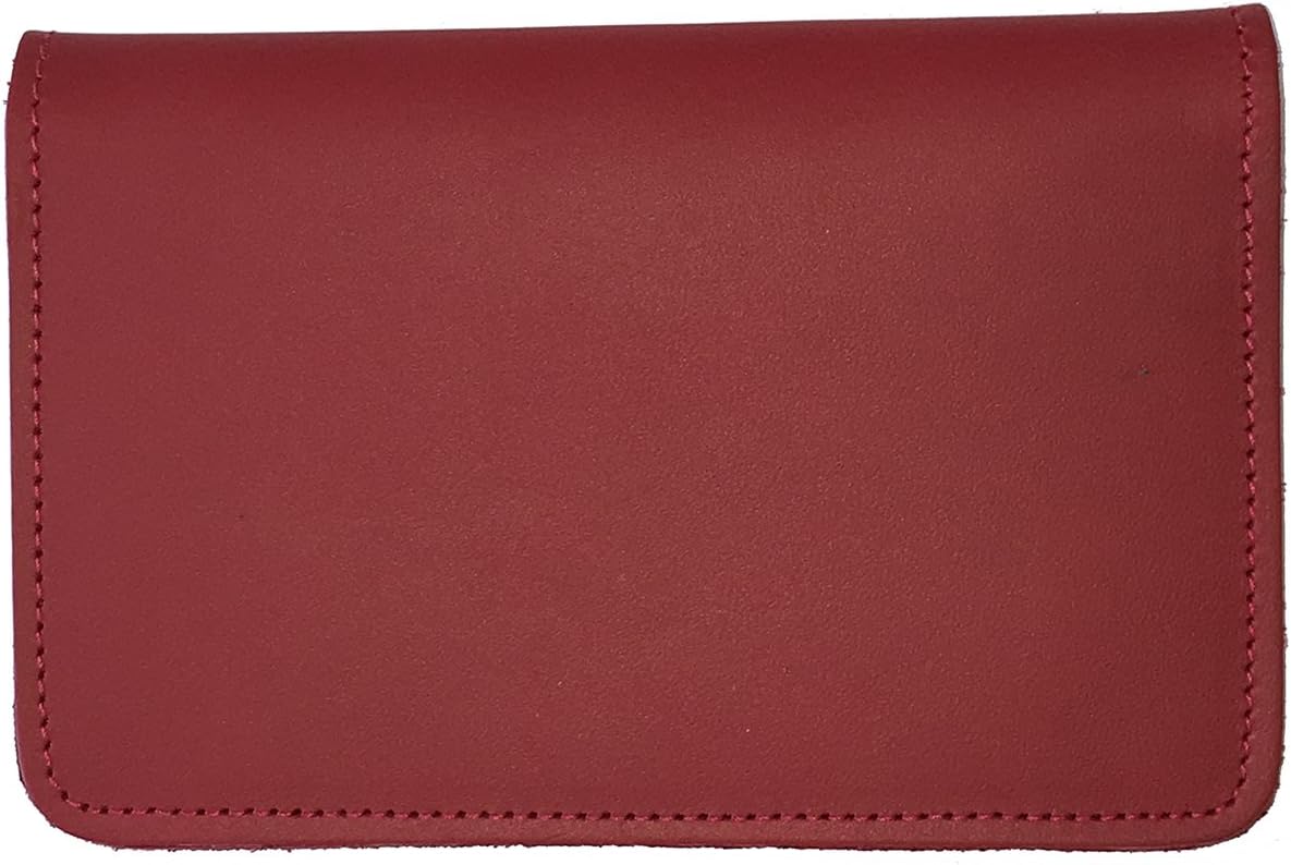 HOTRustic Hickory Leather Top Stub Checkbook Cover