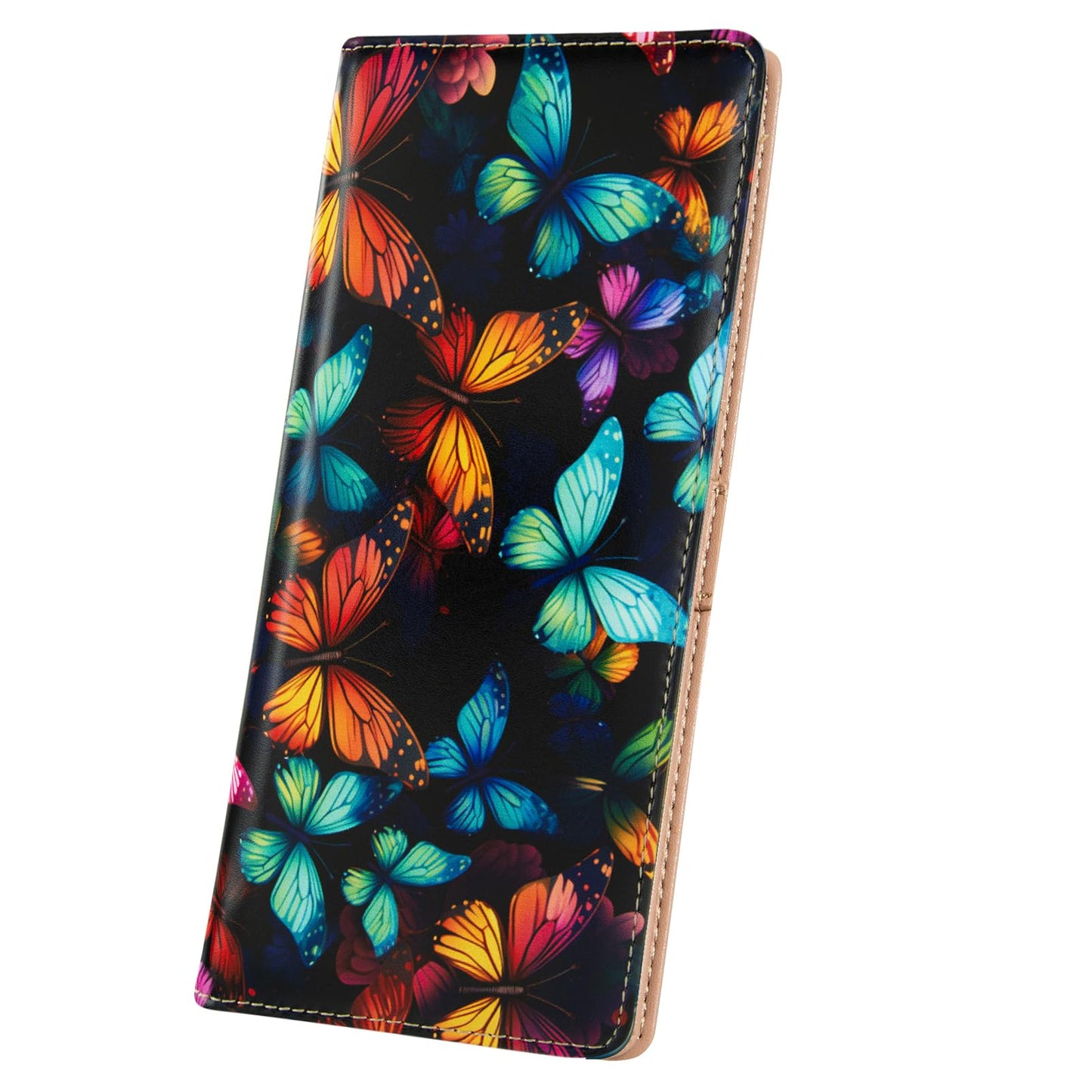 HOTWallets for Women RFID Wallet Cute Girls Ultra Slim Compact Clutch Long Credit Card Holder Floral Travel Wallet personalized Coin Pocket (Rose Skull)
