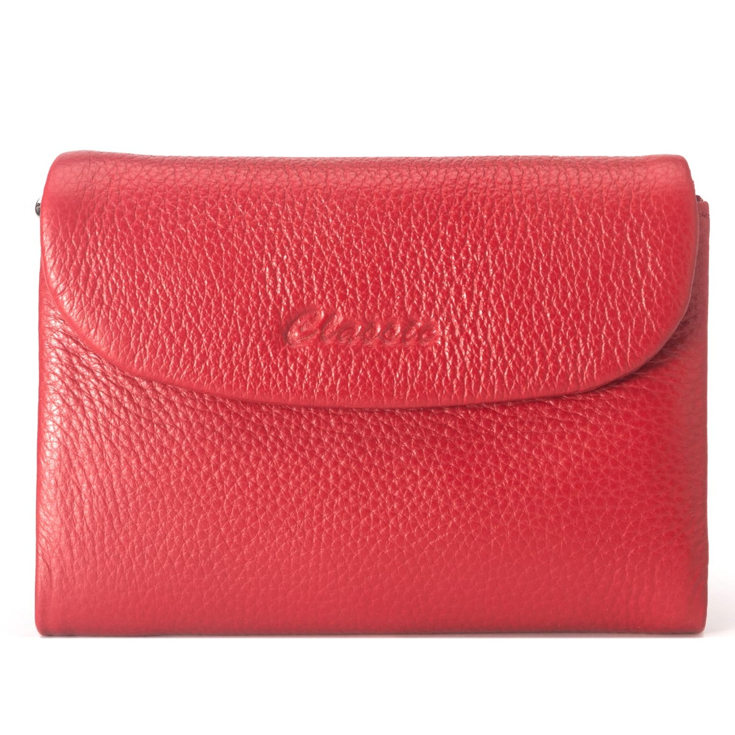 HOTWallet for Women [Genuine Leather] [Magnetic Closure], Large Capacity Female Ladies Bifold Wallet Card Holder, ID Window, Zipper Coin Pockets (Burgundy)