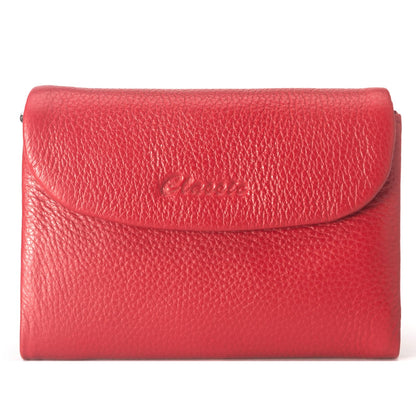 HOTWallet for Women [Genuine Leather] [Magnetic Closure], Large Capacity Female Ladies Bifold Wallet Card Holder, ID Window, Zipper Coin Pockets (Burgundy)