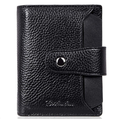 HOTBOSTANTEN Women Leather Wallet RFID Blocking Bifold Zipper Pocket Wallet Card Case Purse with ID Window