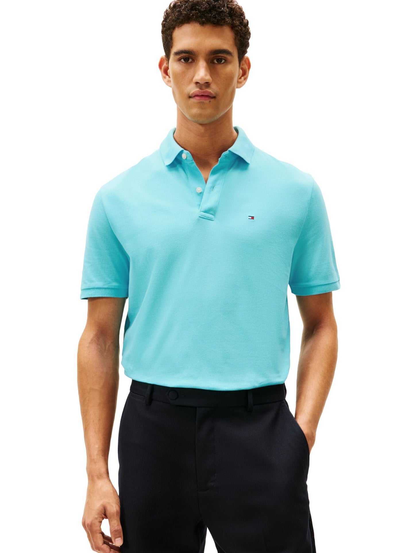 HOTTommy Hilfiger Men's Short Sleeve Cotton Pique Polo Shirt in Classic Fit