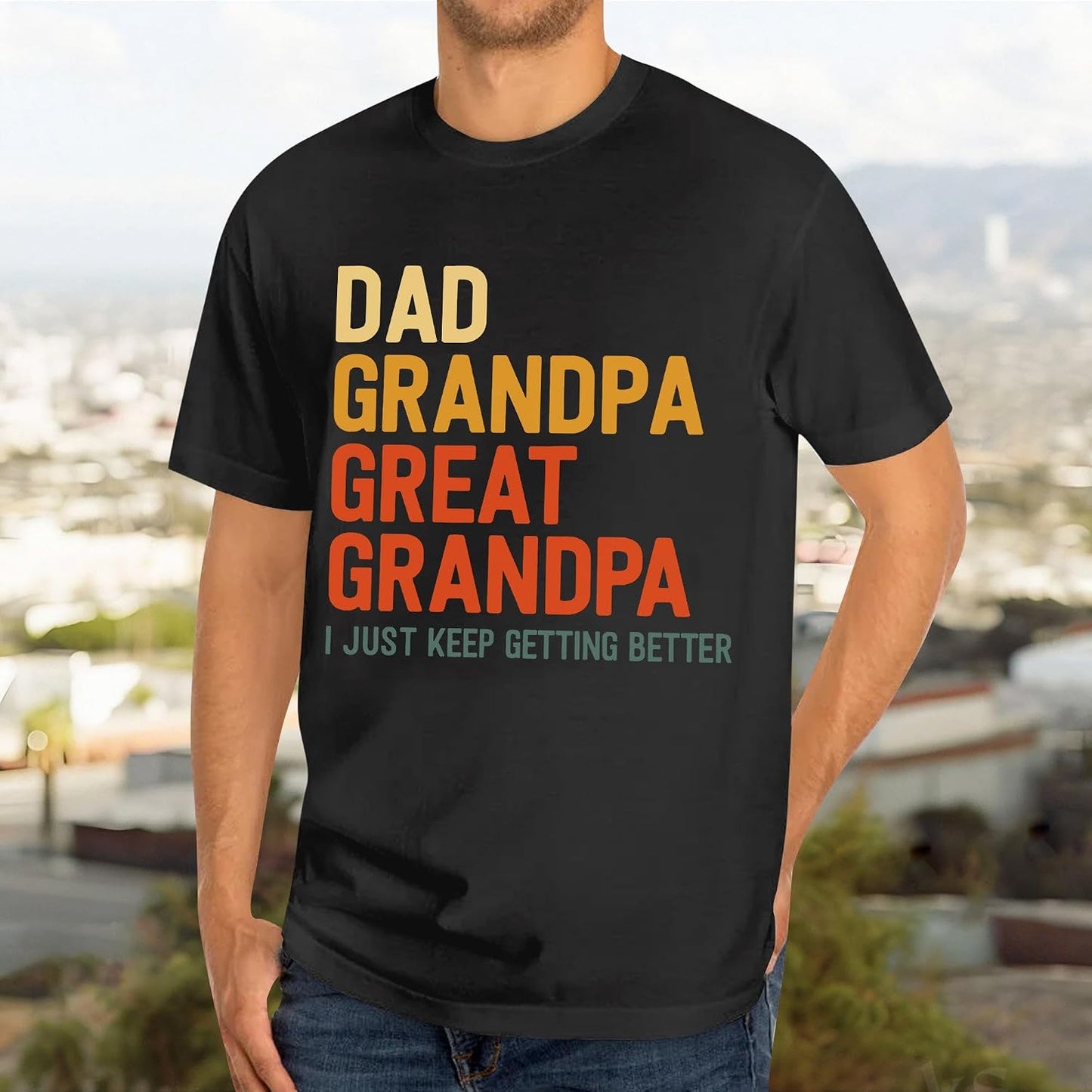 HOTDad Grandpa Great Grandpa Shirt - Father's Day Tshirt for Men - Father Day Dad Shirts - Christmas Dads Shirt