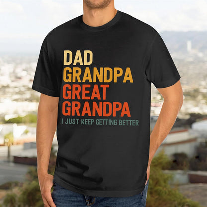 HOTDad Grandpa Great Grandpa Shirt - Father's Day Tshirt for Men - Father Day Dad Shirts - Christmas Dads Shirt