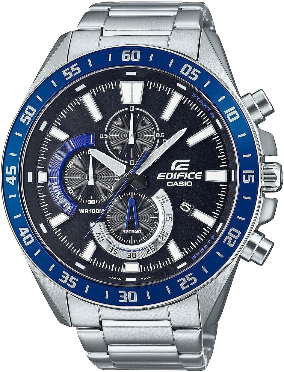 HOTCasio Men's Quartz Sport Watch with Stainless Steel Strap, Silver-Tone, 22 (Model: EFV620D-1A2V), TBA