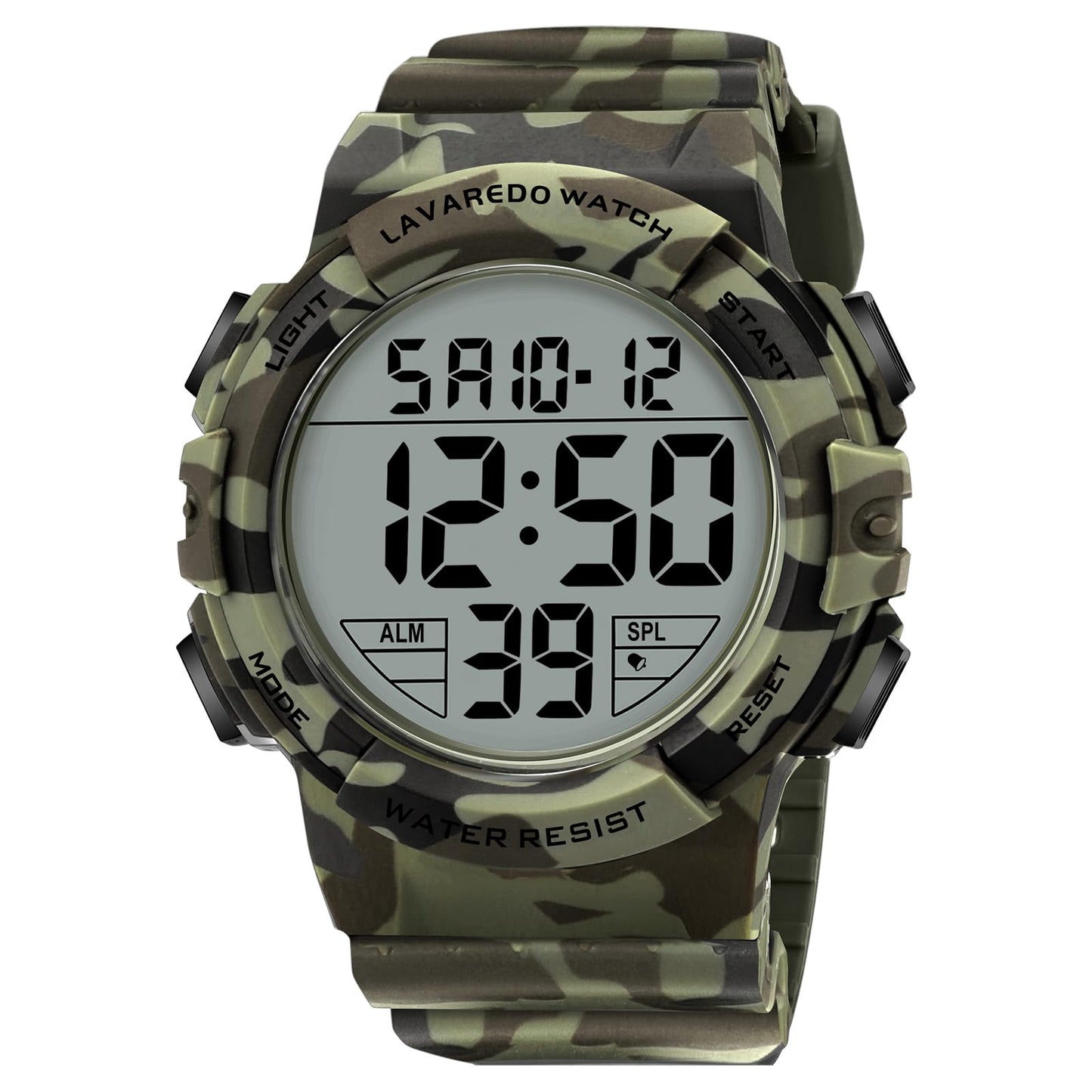 HOTMens Digital Watch, Sport Military Watches for Men Waterproof LED Screen Large Face Tactical Watch with Backlight Alarm Stopwatch Wrist Watch