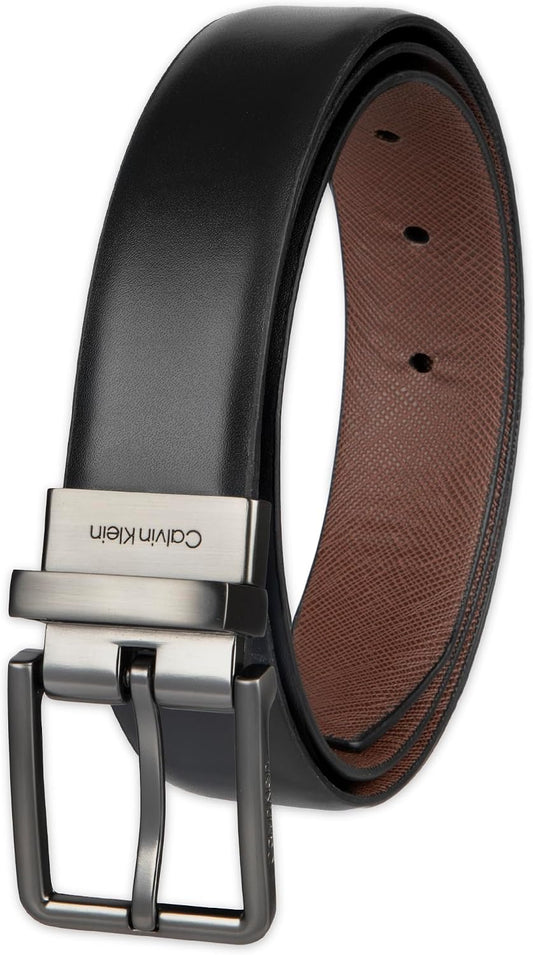 HOTCalvin Klein Men’s Reversible Leather Belt - 2‑in‑1 Versatile Modern Style