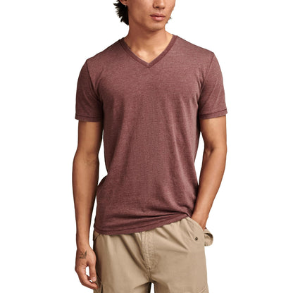 HOTLucky Brand Men's Venice Burnout V Neck Tee