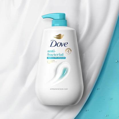 HOTDove 24hr Lotion Antibacterial Body Wash with Pump, 30.6 oz | Eliminates 99% of bacteria while helping protect skin from dryness and leaving skin soft