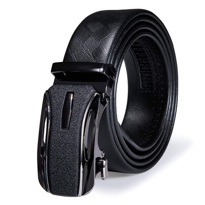 HOTDubulle Designer Mens Belts, Sliding Automatic Buckle Ratchet Dress Belt TOP Genuine Leather Strap Gifts