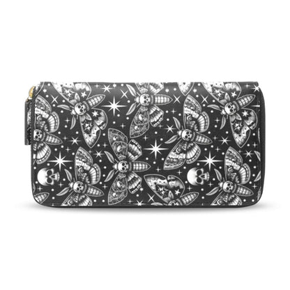 HOTMNSRUU Womens Wallet Purses, Cat Black Clutch Purses for Women RFID Blocking Credit Card Holder Wallet Leather Zipper Coin Purse
