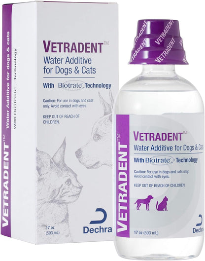 HOTVetradent Water Additive, 17 oz | Biotrate™ Technology; Xylitol-Free, Alcohol-Free; Packaging May Vary