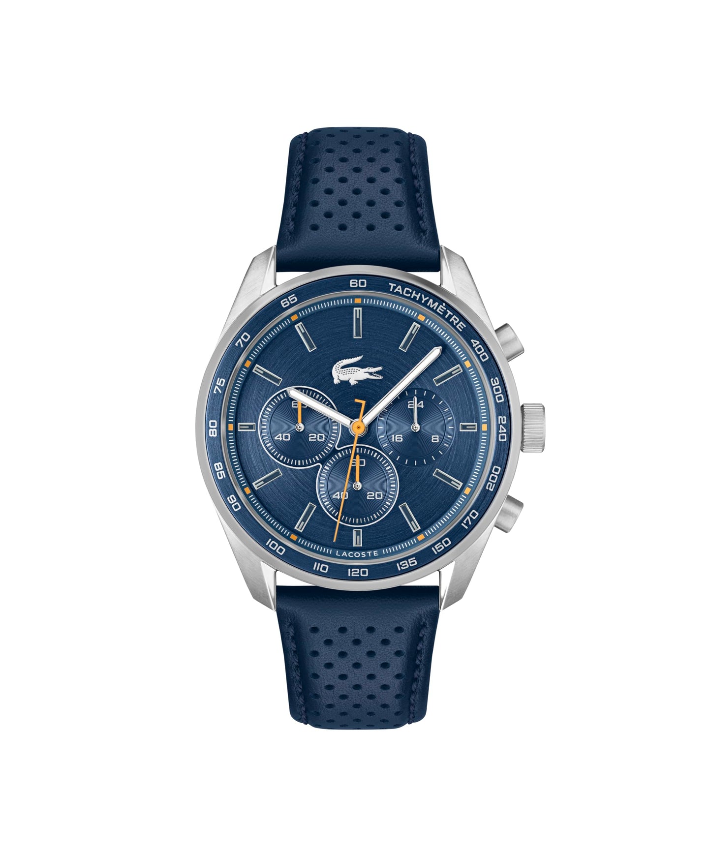 HOTLacoste Boston Men's Chronograph Watch - Classic Stainless Steel - Tachymeter - Water Resistant up to 5ATM/50 Meters - Modern Design for Him - 42mm
