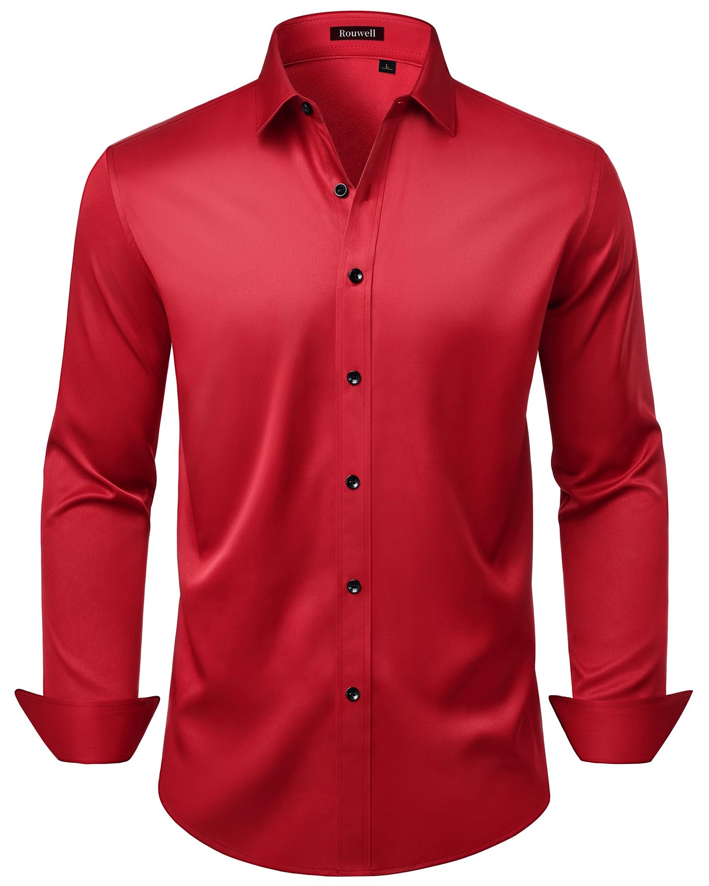 HOTMens Wrinkle Free Dress Shirts Regular Fit Business Button Down Shirt Formal Long Sleeve Wedding Stretch Shirts