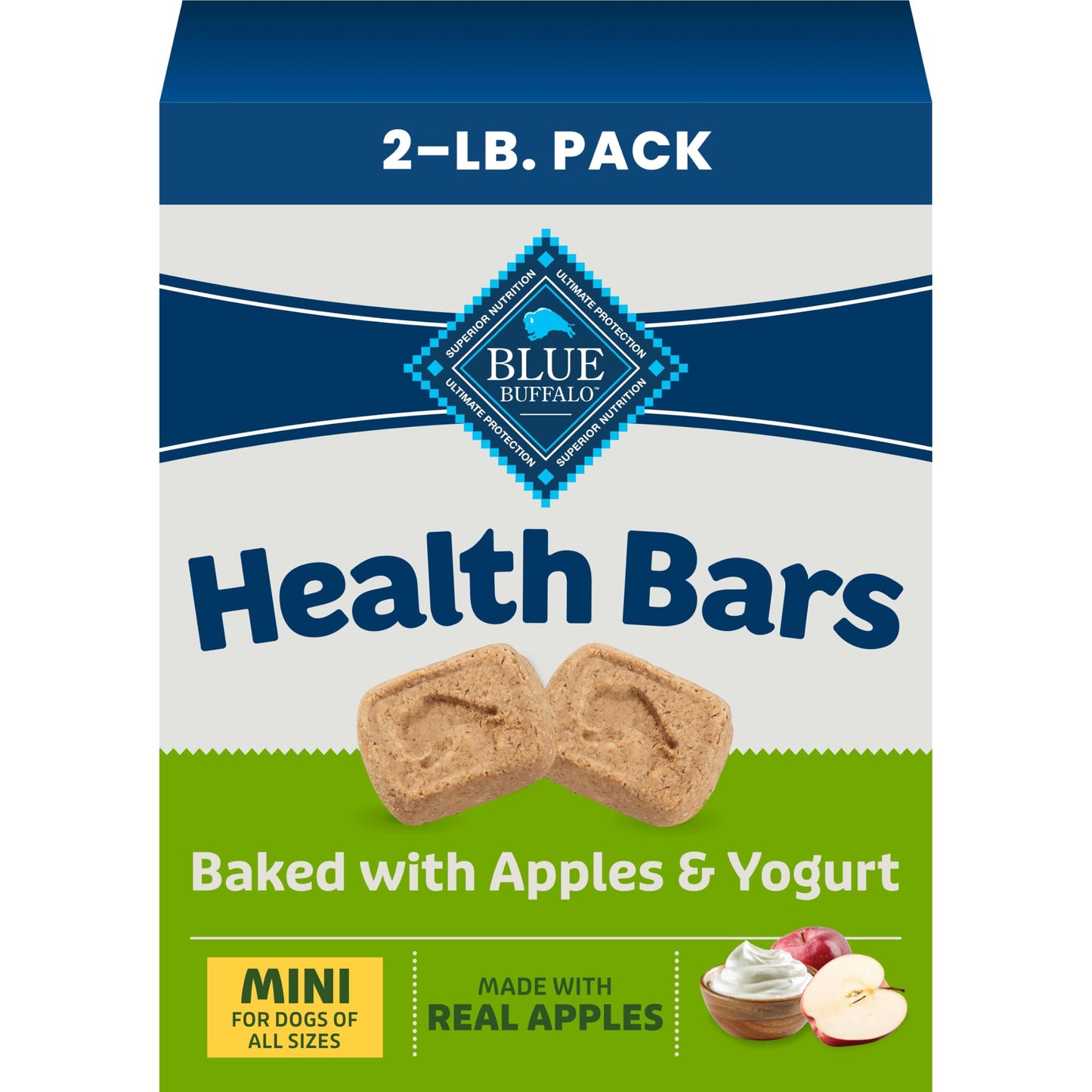 HOTBlue Buffalo Health Bars Bacon, Egg & Cheese Crunchy Dog Biscuits, Oven-Baked with Real Bacon & Natural Ingredients, Healthy Dog Treats with No Artificial Flavors or Preservatives, Jumbo Box 3.5 lbs.