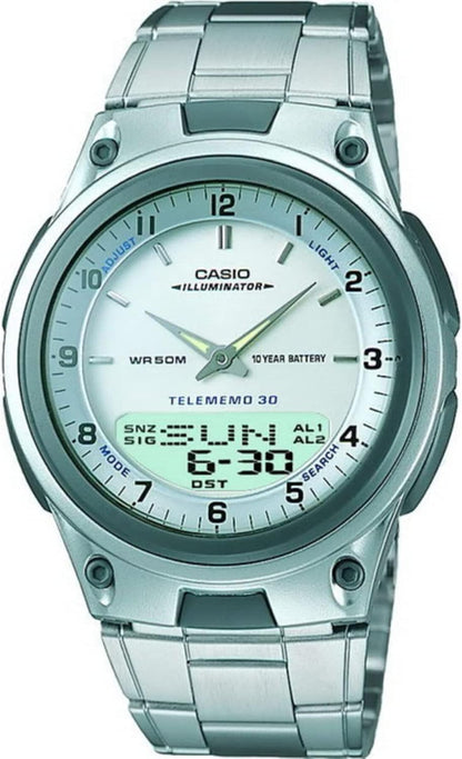 HOTCasio AW80 Series | Men’s Analog-Digital Watch | 50M Water Resistance | Multi Alarms | 100 SEC Stopwatch | Countdown Timer | World Map for World Time | LED Light | LC Display | 10 Year Battery