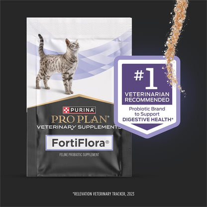 HOTPro Plan Veterinary Diets FortiFlora Daily Probiotic Powder Supplement for Cats with Digestive Support and Immune System