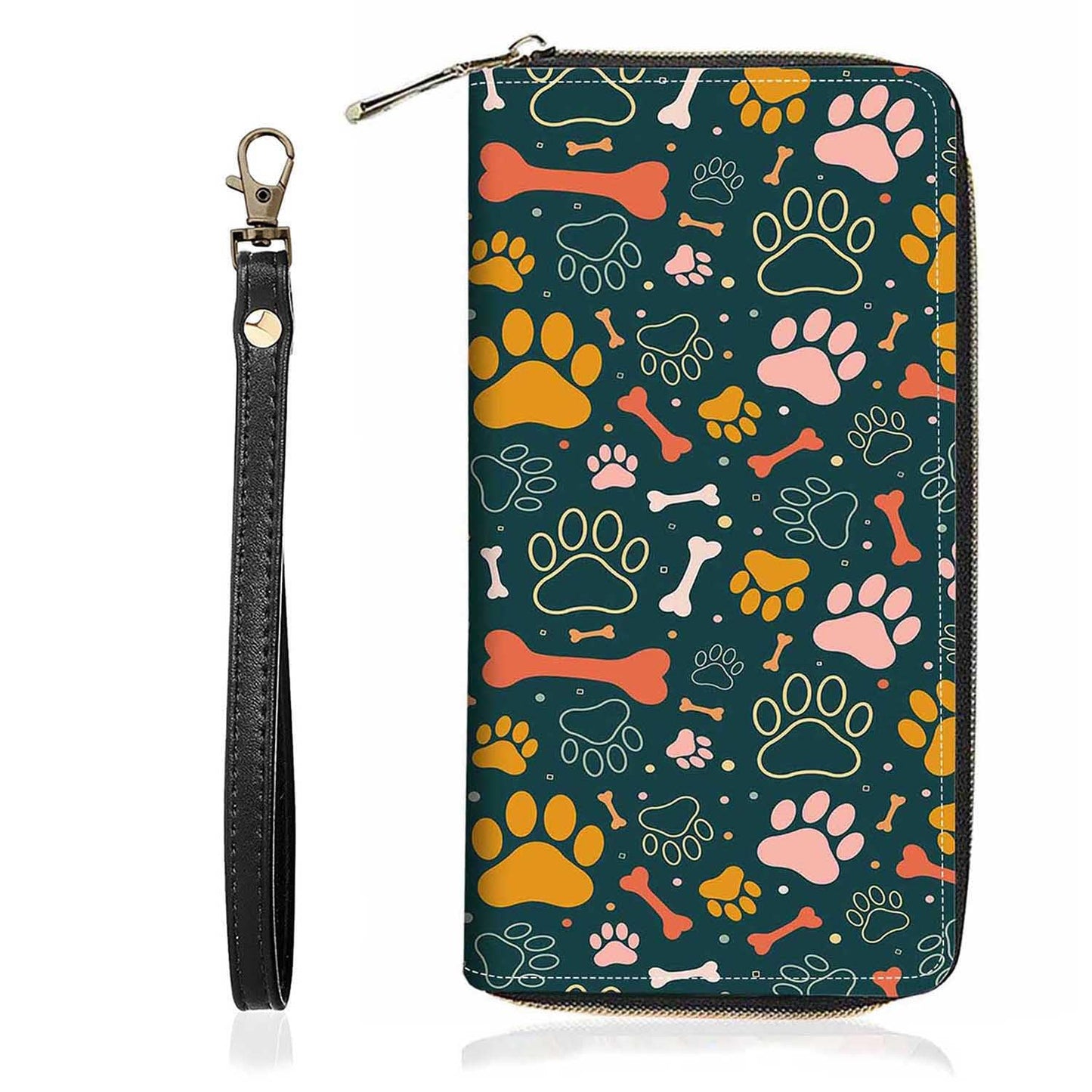 HOTChristian Cross Quote Bible Verse Matthew 19:26 Print Wallet for Women Large Capacity Wallet Credit Card Holder PU Leather Zipper Clutch Purse Phone Wallet