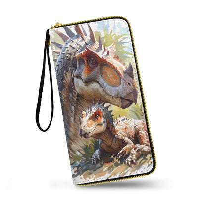 HOTMacaw Bird Lover Print Womens Wallet Leather Zip Around Wallet Tropical Forest Scarlet Macaw Parrot Long PU Leather Card Organizer Clutch with Wristlet