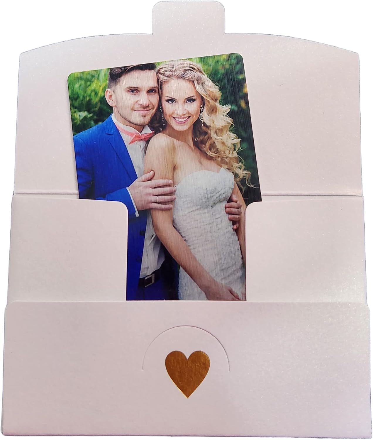 HOTPersonalized Double Sided Metal Wallet Photo & Wording (Personalized Photo Metal Wallet Card Insert)