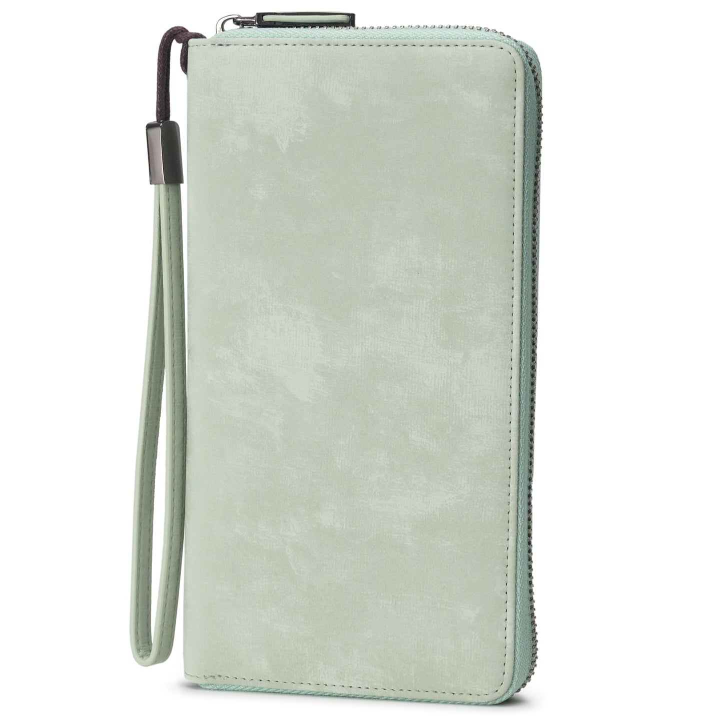 HOTBveyzi Women RFID Blocking Wallet Leather Zip Around Phone Clutch Large Capacity Ladies Travel Purse Wristlet